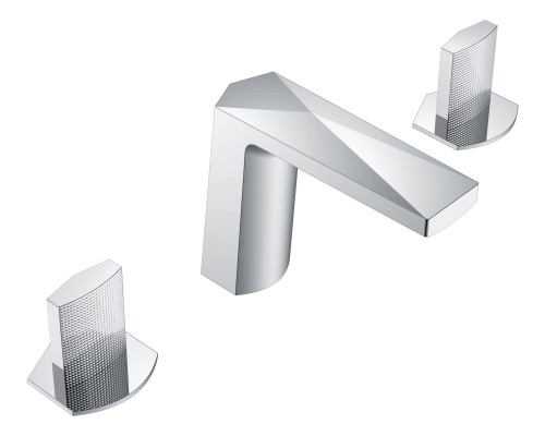 Смеситель врезной на 3отв. Boheme Venturo черный-хром, ручка TOUCH