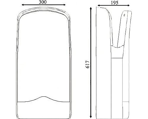 Сушилка для рук Nofer V-Jet 01303.CH Шампань Сушилка для рук Nofer V-Jet 01303.CH Шампань