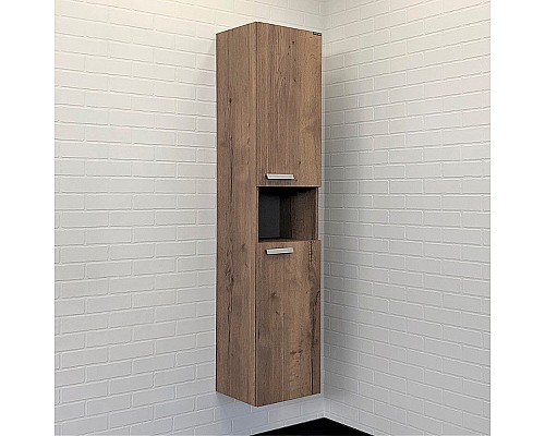 Шкаф пенал Comforty Никосия 35 00-00009554 подвесной Дуб темный