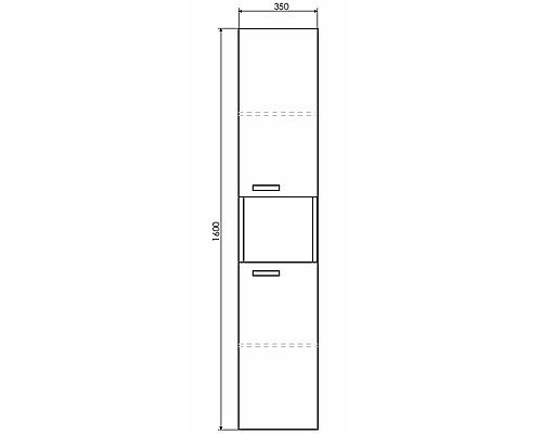 Шкаф пенал Comforty Никосия 35 00-00009554 подвесной Дуб темный