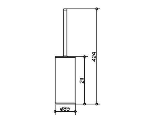 Ершик для унитаза Keuco Collection Moll 04969 010100 Хром