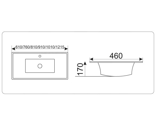 Раковина CeramaLux 91 JY-807-90 Белая