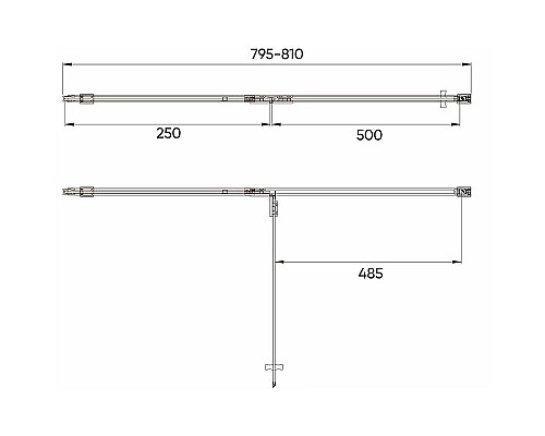 Душевая дверь Veconi Vianno VN-73 80 VN73-80-01-C4 профиль Хром стекло прозрачное