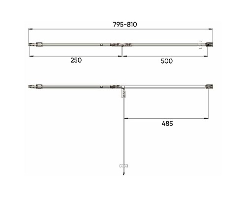 Душевая дверь Veconi Vianno VN-73 80 VN73-80-01-C4 профиль Хром стекло прозрачное