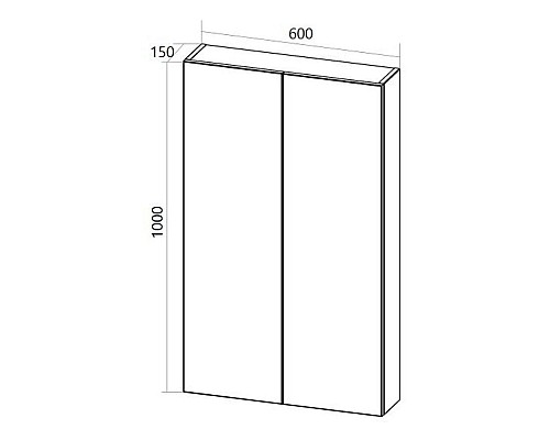 Подвесной шкаф 1MarKa Gaula 60П У92551 Графит матовый