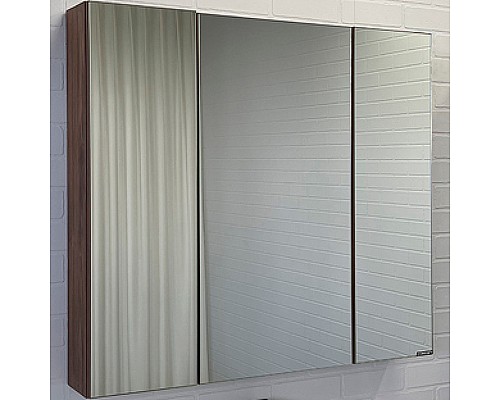 Зеркальный шкаф Comforty Соло 90 00-00010980 Дуб темно-коричневый