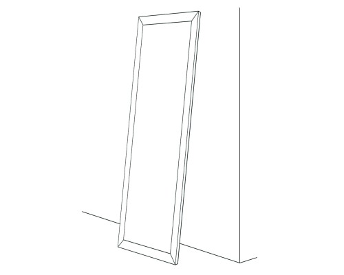 Зеркало Evoform Definite Floor 197х78 BY 6005 в багетной раме - Соты алюминий 70 мм