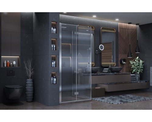 Душевой уголок Ambassador Diamond 100х100 12011106L профиль Хром стекло прозрачное