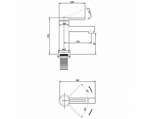 Смеситель для раковины Abber Emotion AF8810G Золото матовое