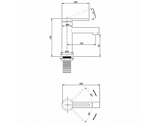 Смеситель для раковины Abber Emotion AF8810G Золото матовое