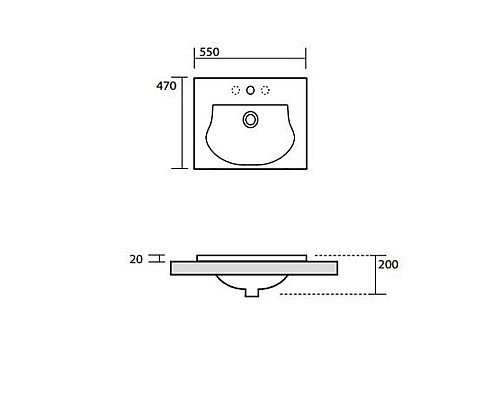 Раковина Kerasan Bentley 394201 55x47 белый