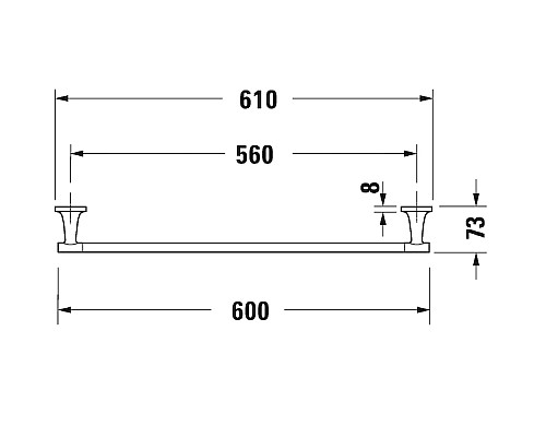 Полотенцедержатель Duravit Starck T 0099424600 Черный матовый