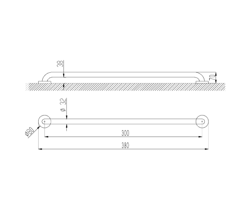 Поручень Nofer 15054.30.W Белый глянец