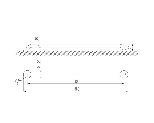 Поручень Nofer 15054.30.W Белый глянец