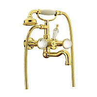 Смеситель для ванны(душевой комплект) Boheme Imperiale Presente 333 золото