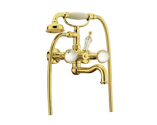 Смеситель для ванны(душевой комплект) Boheme Imperiale Presente 333 золото