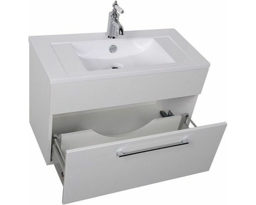 Тумба под раковину De Aqua Кубика 80 167076 подвесная Белая матовая
