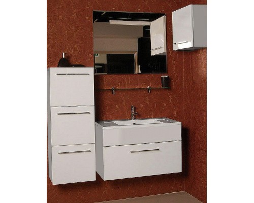 Тумба под раковину De Aqua Кубика 80 167076 подвесная Белая матовая