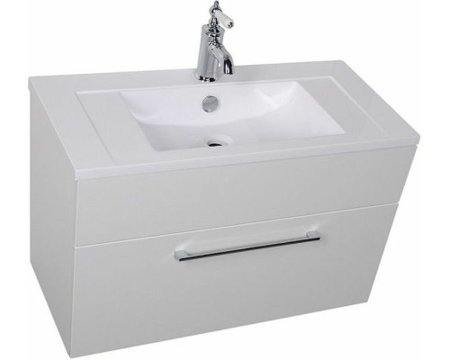 Тумба под раковину De Aqua Кубика 80 167076 подвесная Белая матовая