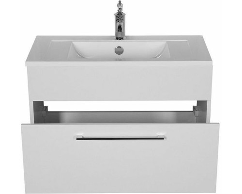 Тумба под раковину De Aqua Кубика 80 167076 подвесная Белая матовая
