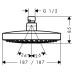 Верхний душ Hansgrohe Croma Select E 26528400