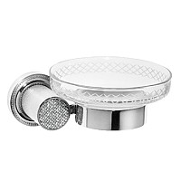 Мыльница настенная Boheme RoyalE CRISTAL BLACK ХРОМ
