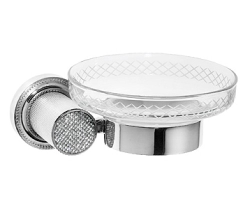 Мыльница настенная Boheme RoyalE CRISTAL BLACK ХРОМ