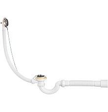 Слив-перелив Wirquin 30718060 с пробкой на цепочке Хром