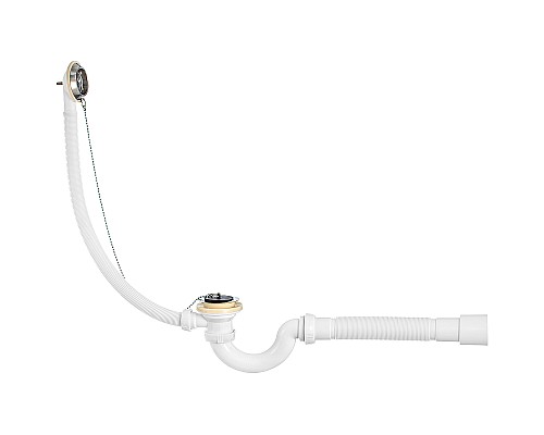 Слив-перелив Wirquin 30718060 с пробкой на цепочке Хром