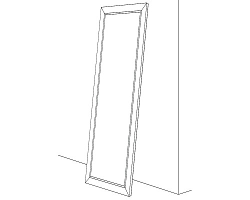 Зеркало Evoform Exclusive-G Floor 204х114 BY 6369 с гравировкой в багетной раме - Травленая бронза 99 мм