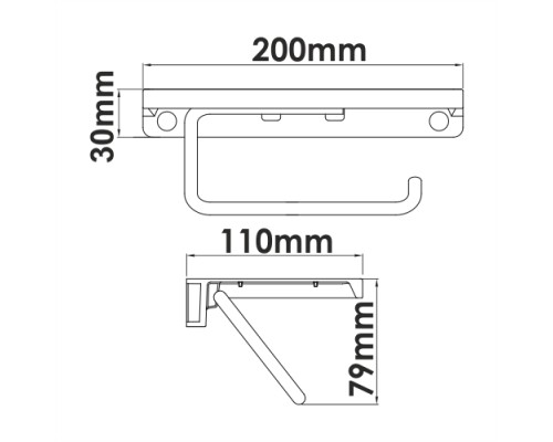 Держатель туалетной бумаги WasserKRAFT K-1425 Хром