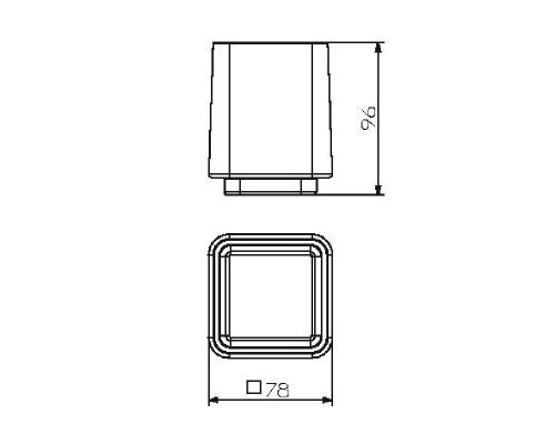 Стакан для зубных щеток Langberger Melvin 32011A-00-01 Матовый