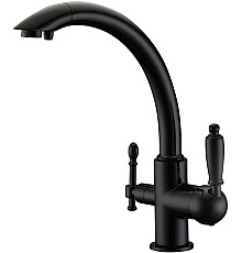 Смеситель для кухонной мойки ZORG Sanitary ZR 314 YF-33 ЧЕРНЫЙМЕТАЛЛ