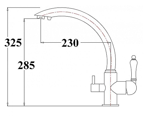 Смеситель для кухонной мойки ZORG Sanitary ZR 314 YF-33 ЧЕРНЫЙМЕТАЛЛ