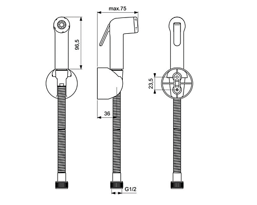 Гигиенический душ со смесителем Ideal Standard Ceraplan B0040AA Хром