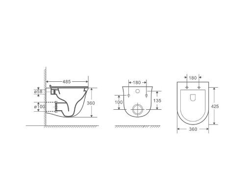 Унитаз Grossman GR-4412S подвесной с сиденьем Микролифт