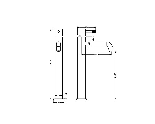 Смеситель для раковины Boheme Uno 462-WCR Белый матовый Хром