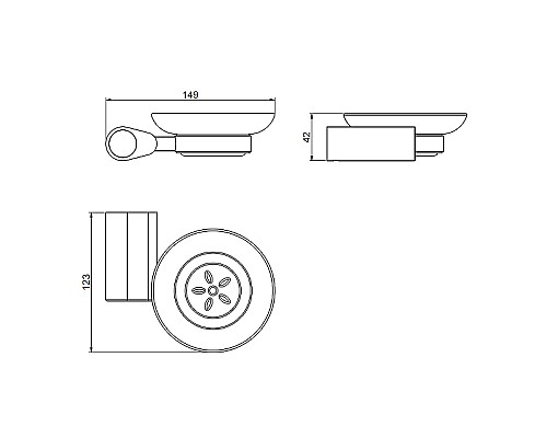 Мыльница Art&Max Verona Push AM-M-031-CR Хром