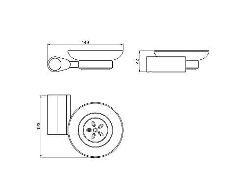 Мыльница Art&Max Verona Push AM-M-031-CR Хром