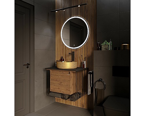 Тумба под раковину Grossman Винтаж 70 107007 подвесная Веллингтон Черная