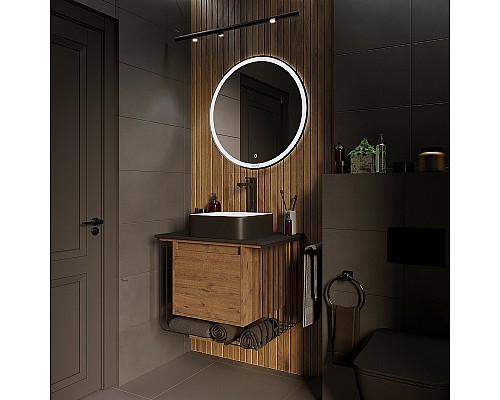 Тумба под раковину Grossman Винтаж 70 107007 подвесная Веллингтон Черная