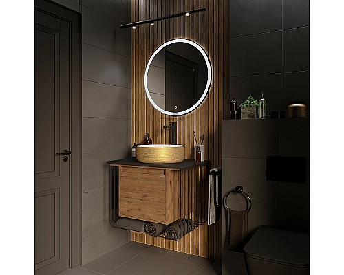 Тумба под раковину Grossman Винтаж 70 107007 подвесная Веллингтон Черная