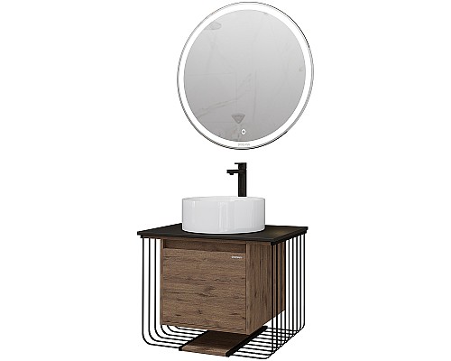 Тумба под раковину Grossman Винтаж 70 107007 подвесная Веллингтон Черная