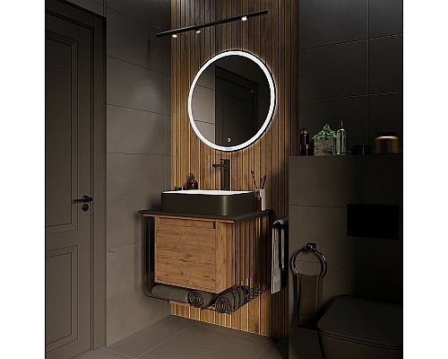 Тумба под раковину Grossman Винтаж 70 107007 подвесная Веллингтон Черная