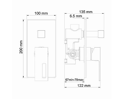 Смеситель WasserKRAFT 1541 для ванны и душа