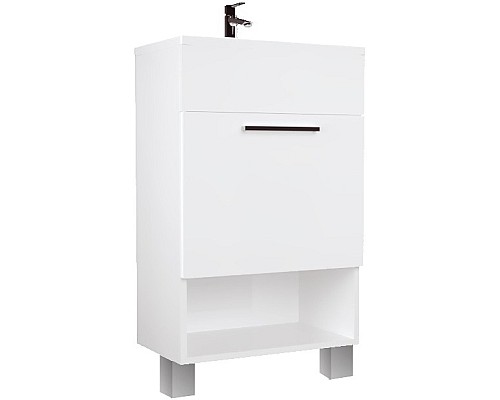Тумба под раковину 1MarKa July 50Н напольная, белый глянец У85932