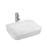 Раковина SinteSi накладная белая матовая 500x390x130, без отверстия под смеситель