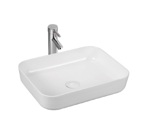 Раковина SinteSi накладная белая матовая 500x390x130, без отверстия под смеситель