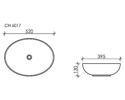 Раковина-чаша Ceramica Nova Element 52 CN6017MDH Темный антрацит матовый