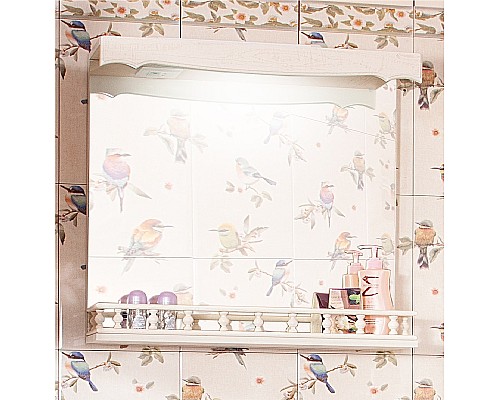 Зеркало Бриклаер Кантри 85 4627125413612 с подсветкой Бежевый дуб прованс